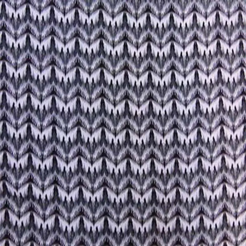 100% Rayon With Grey / White Ikat Print By The Yard Soft Organic Kids Dress Draping Fabric