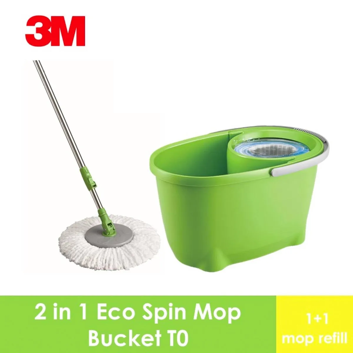 3M Scotchbrite 2-in-1 Eco Spin Mop Bucket T0