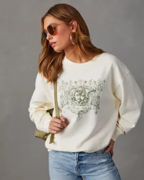 Angelic Cherub Graphic Crewneck Sweatshirt