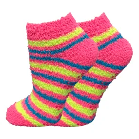 Ankle Striped Fuzzy Socks