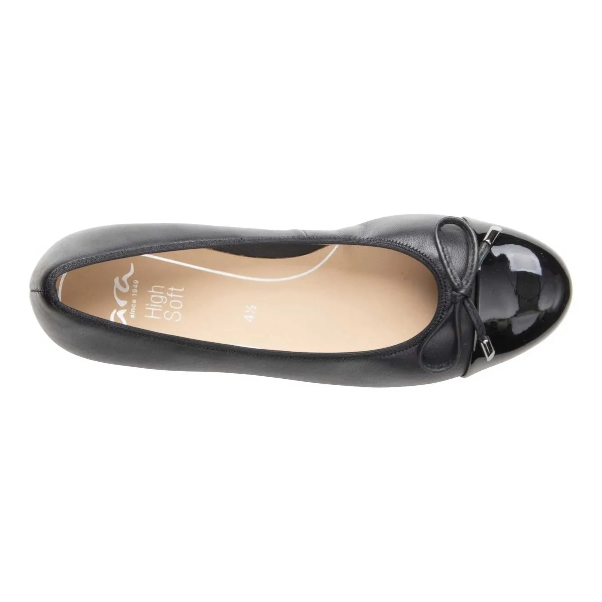 Ara Women's Belinda Leather/Patent Tip Black