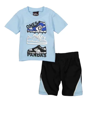 Baby Boys 0-9M Sneakers Graphic Tee and Shorts