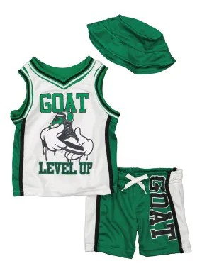 Baby Boys 12-24M Goat Level Up Jersey with Shorts and Hat