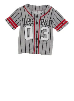 Baby Boys 12-24M Legend 03 Button Front Baseball Jersey