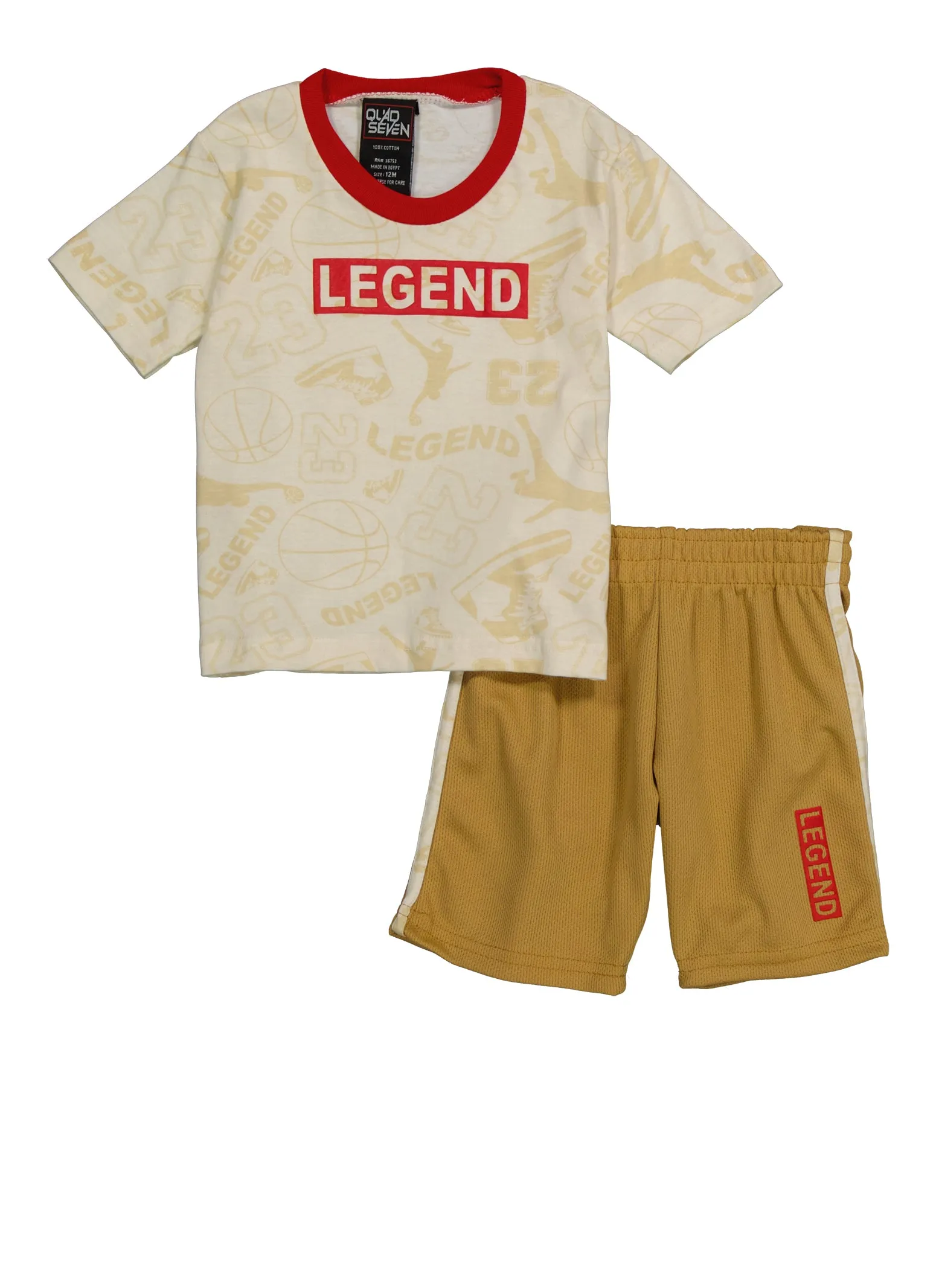 Baby Boys 12-24M Legend Graphic T Shirt and Basketball Shorts