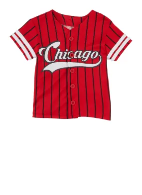 Baby Boys 12-24M Striped Graphic Baseball Jersey