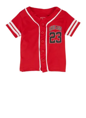 Baby Boys 12-24M Varsity Stripe Graphic Baseball Jersey