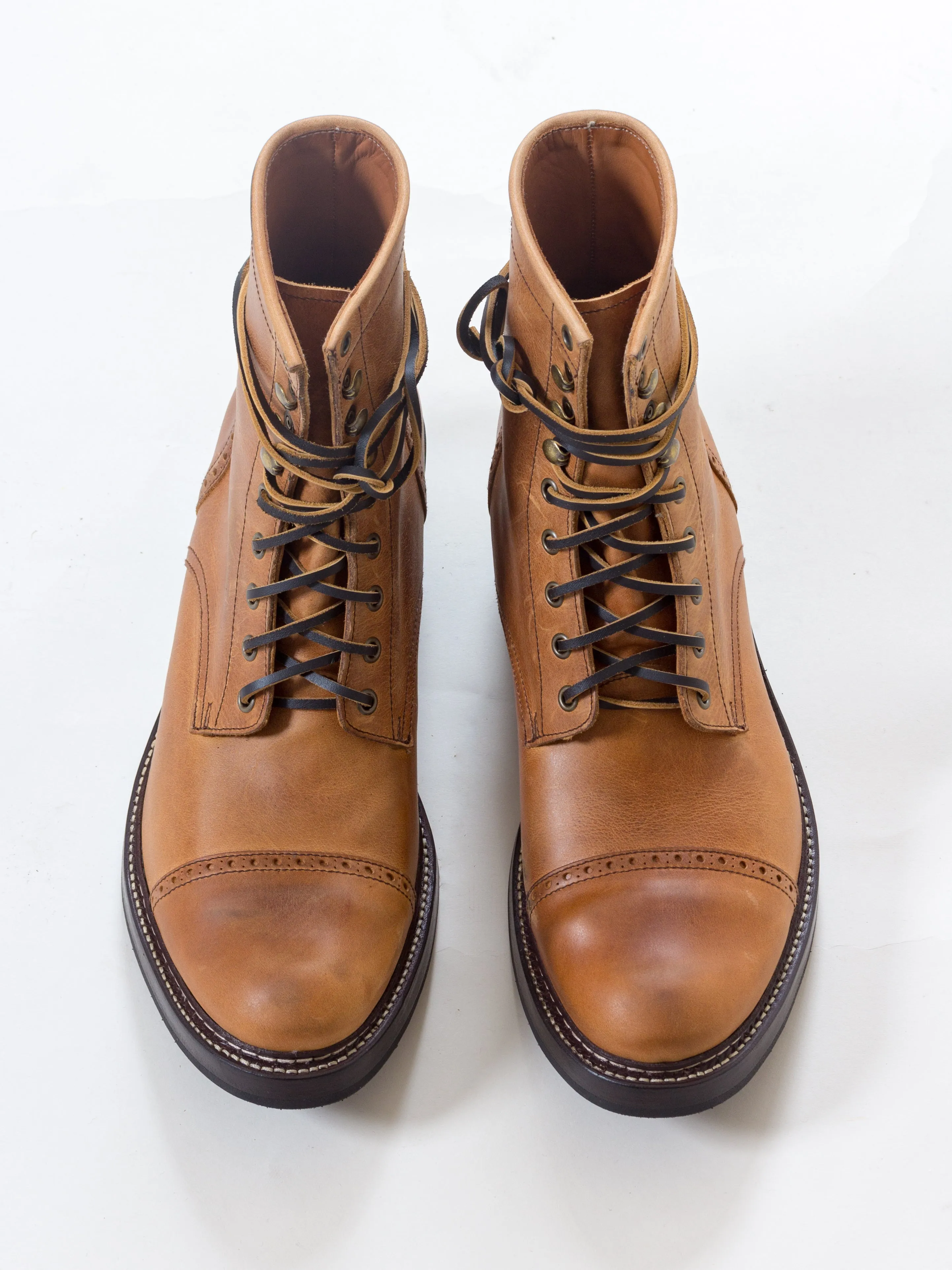 Bright Shoemakers, Hobo Lace Boot, Teak