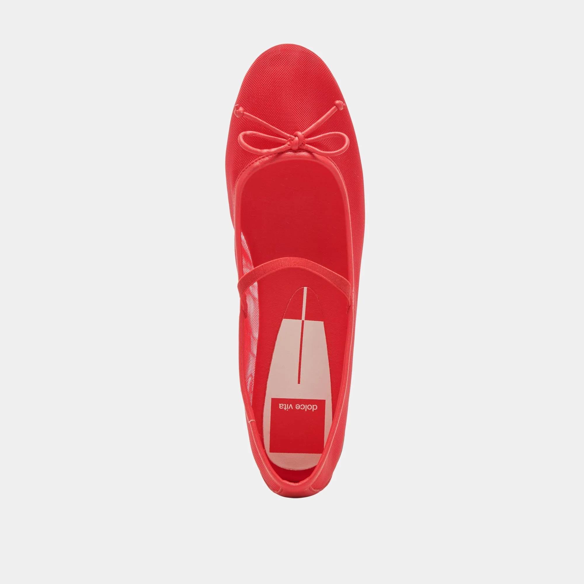 CADEL BALLET FLATS RED MESH