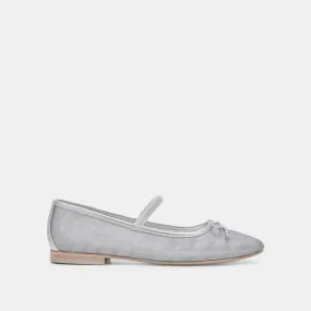 CADEL BALLET FLATS SILVER MESH