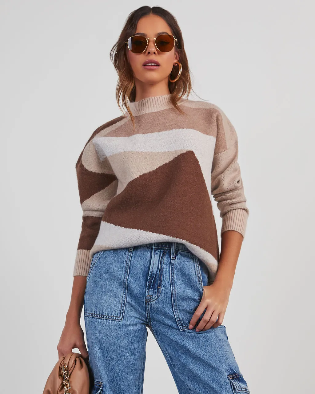 Caputo Abstract Colorblock Sweater