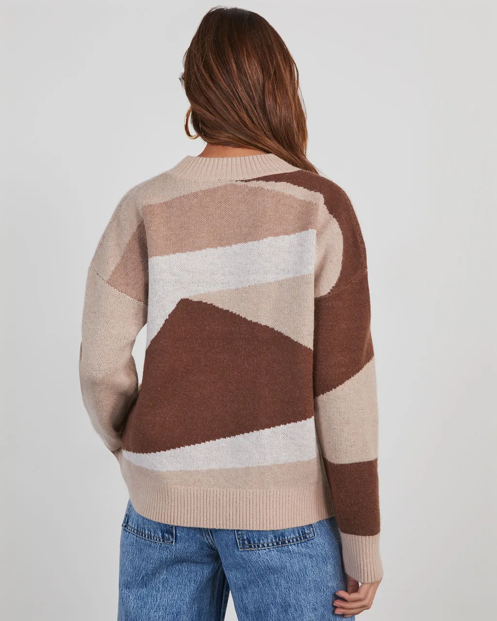 Caputo Abstract Colorblock Sweater