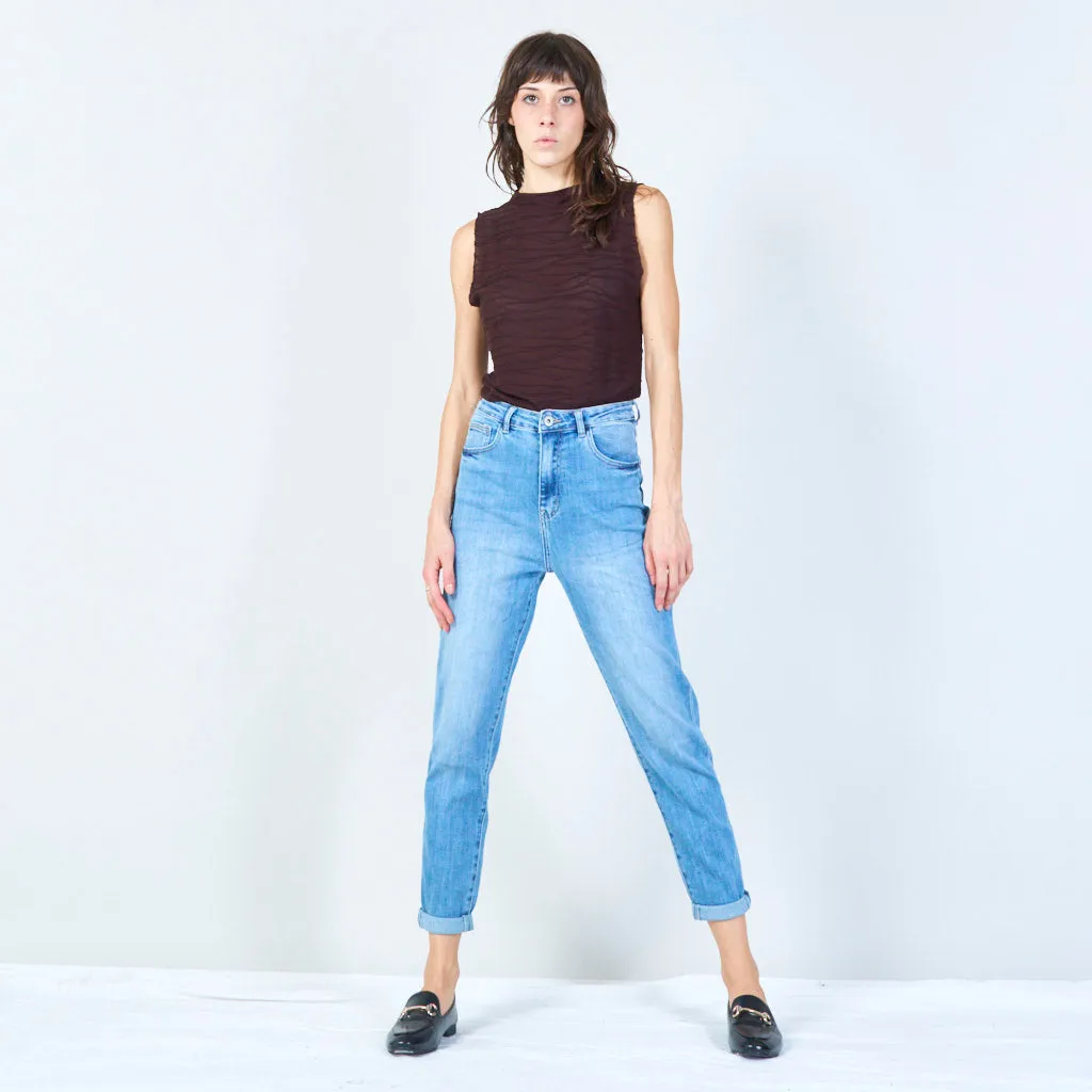 Classic straight-leg denim jeans wholesale