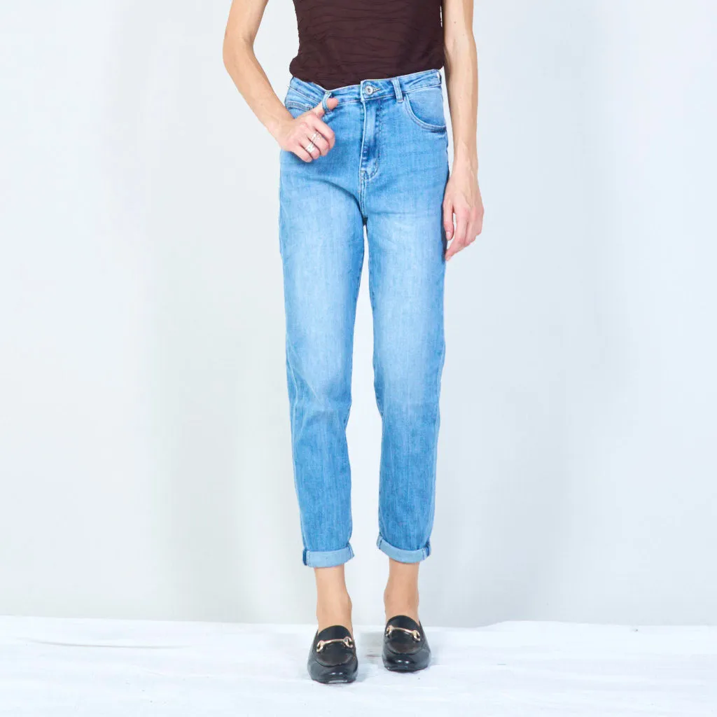 Classic straight-leg denim jeans wholesale