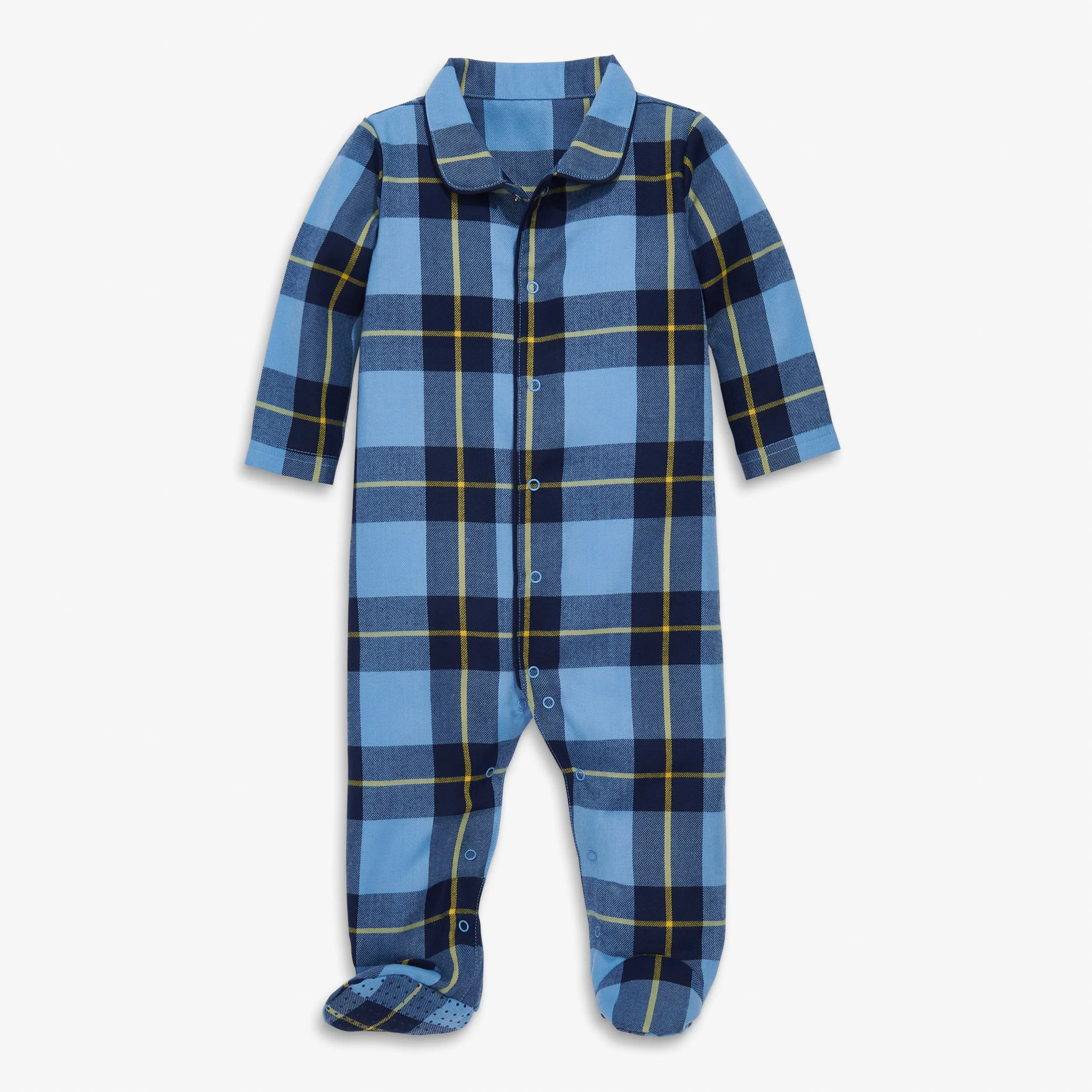 Clearance baby plaid snap footie