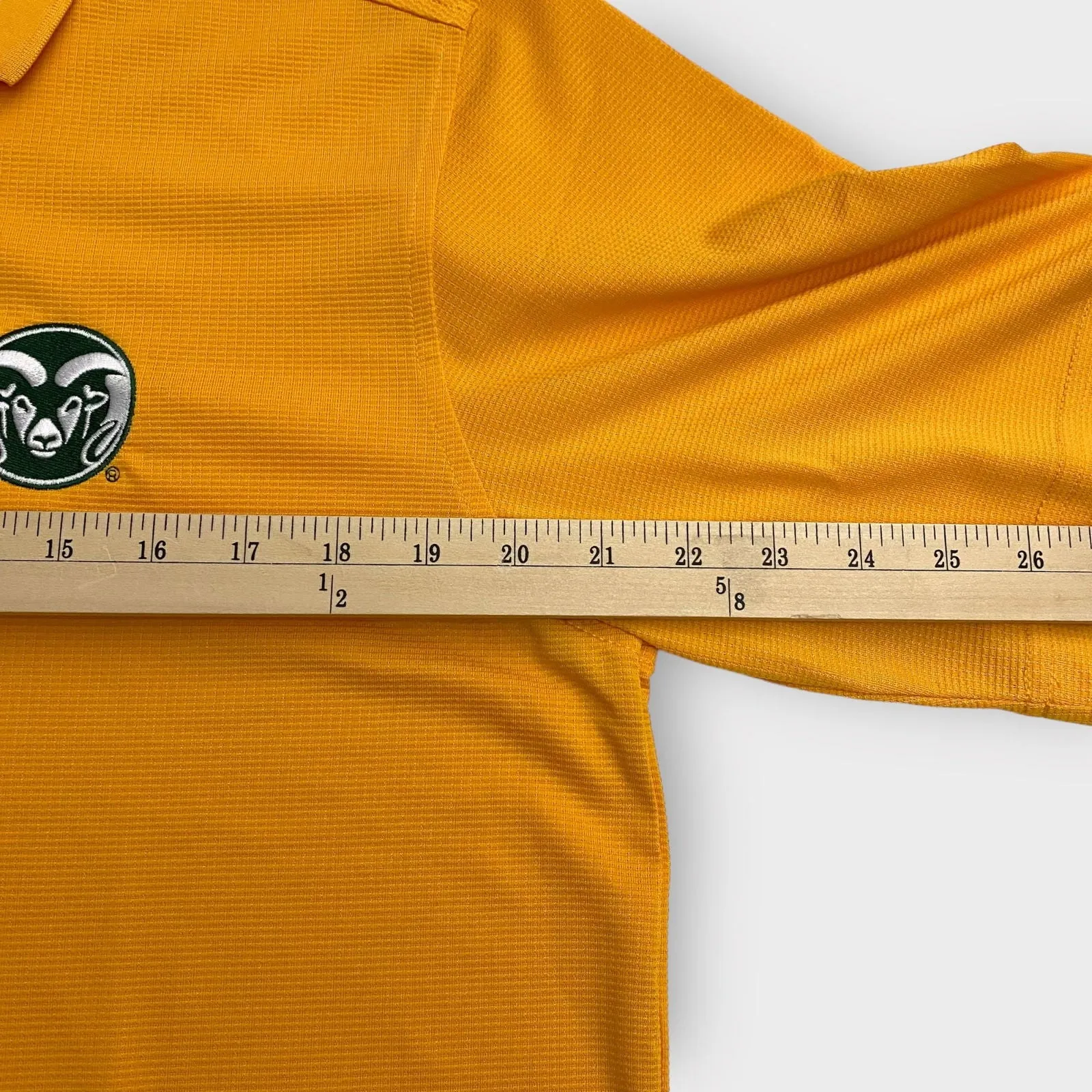 CSU Rams Mens Polo Golf Shirt | M | Yellow | Ping Performance | EUC