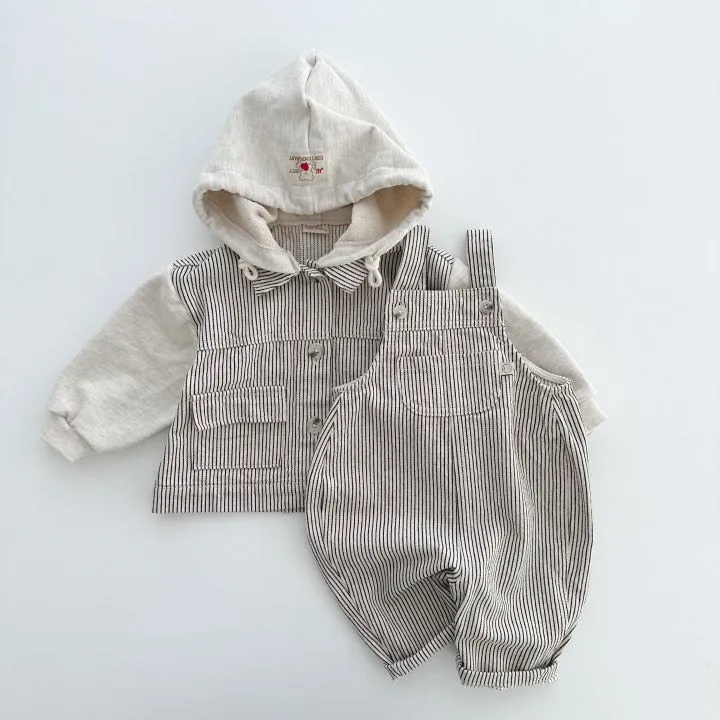 Denim Hooded Jacket Set for Boys