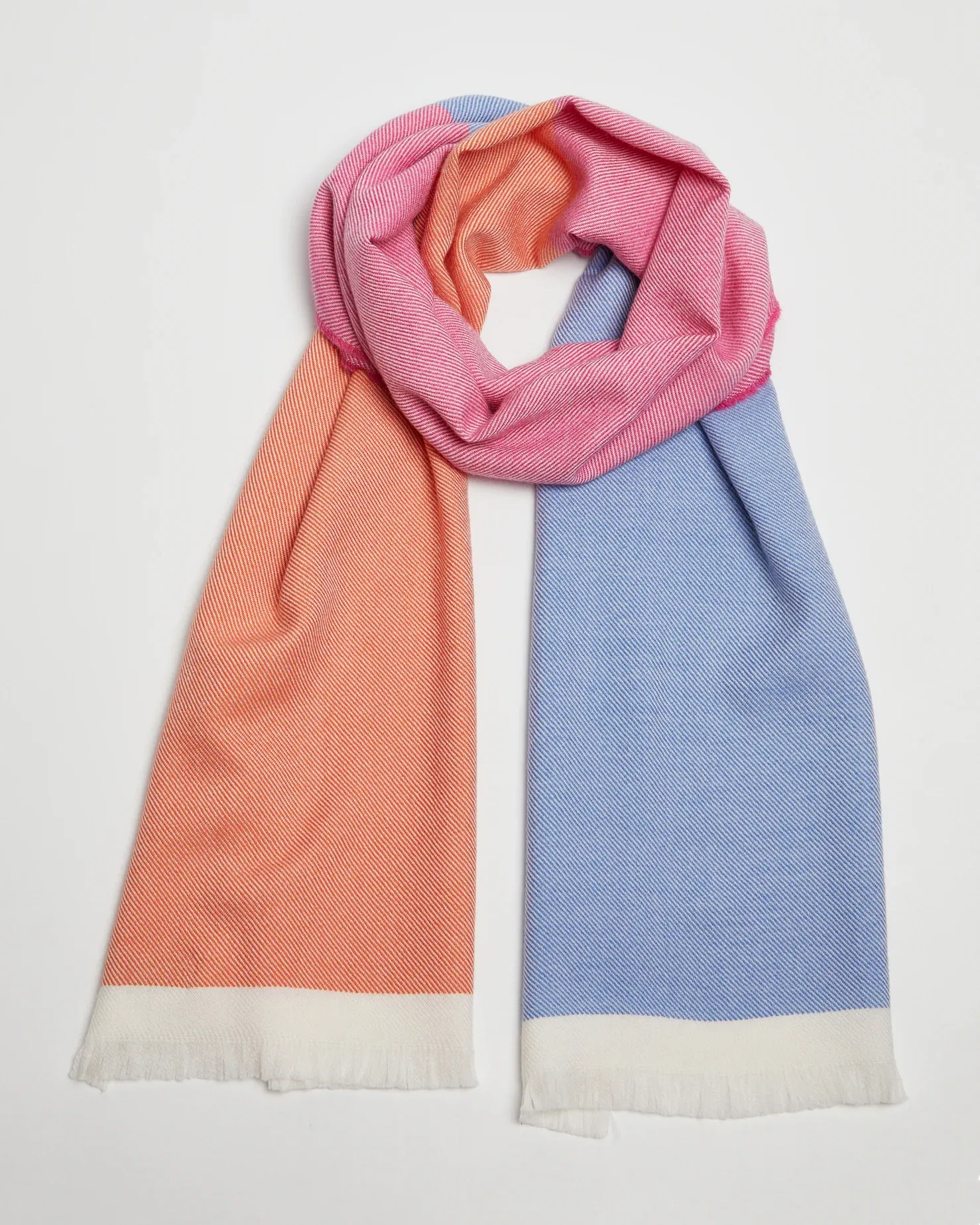 Foxford Multi Stripe Merino Wool Scarf