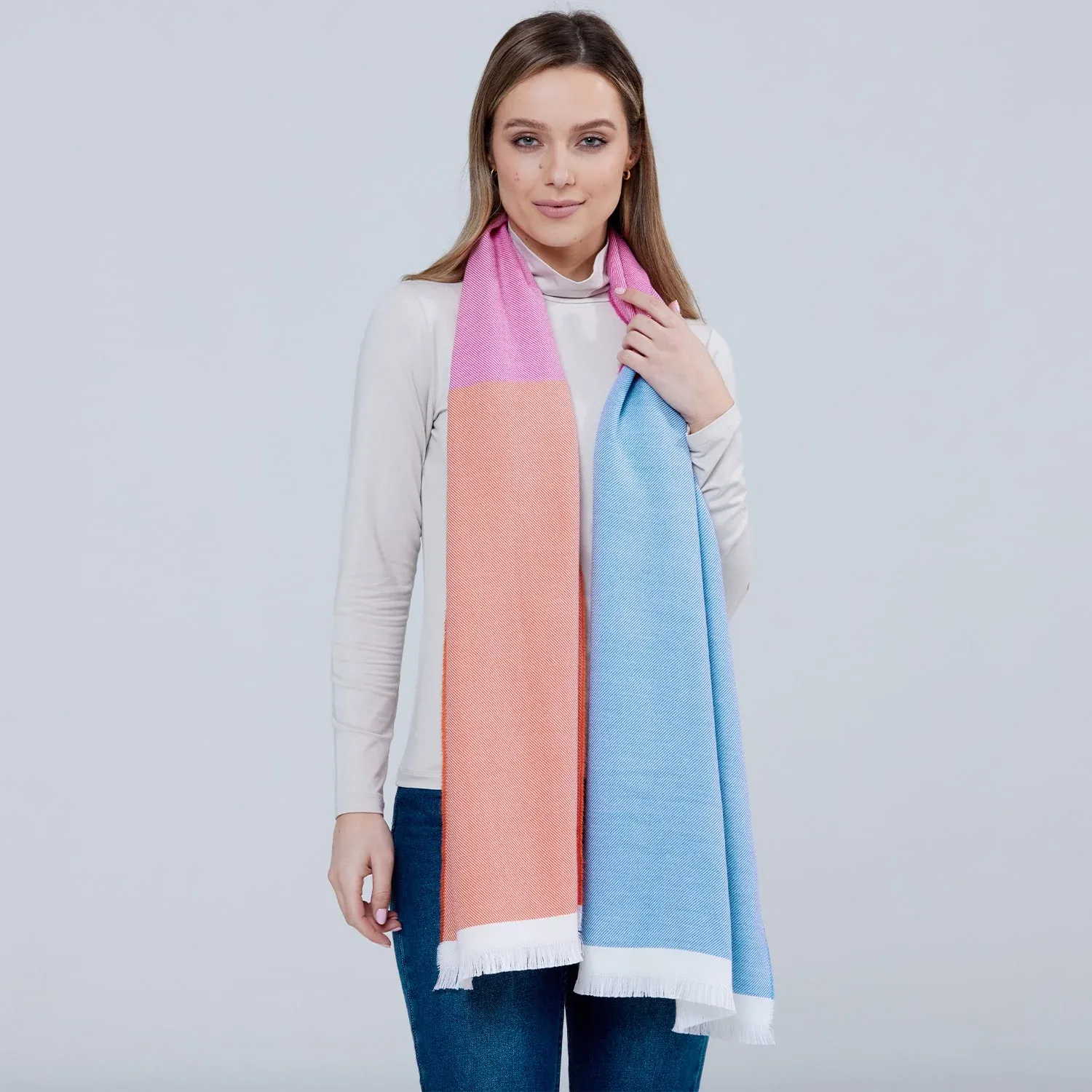 Foxford Multi Stripe Merino Wool Scarf