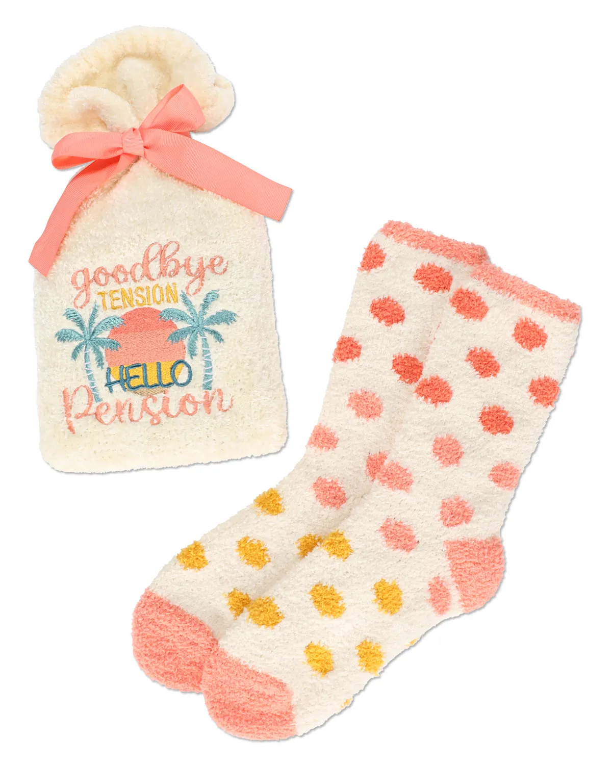 Goodbye Tension Hello Pension Cozy Socks & Gift Set