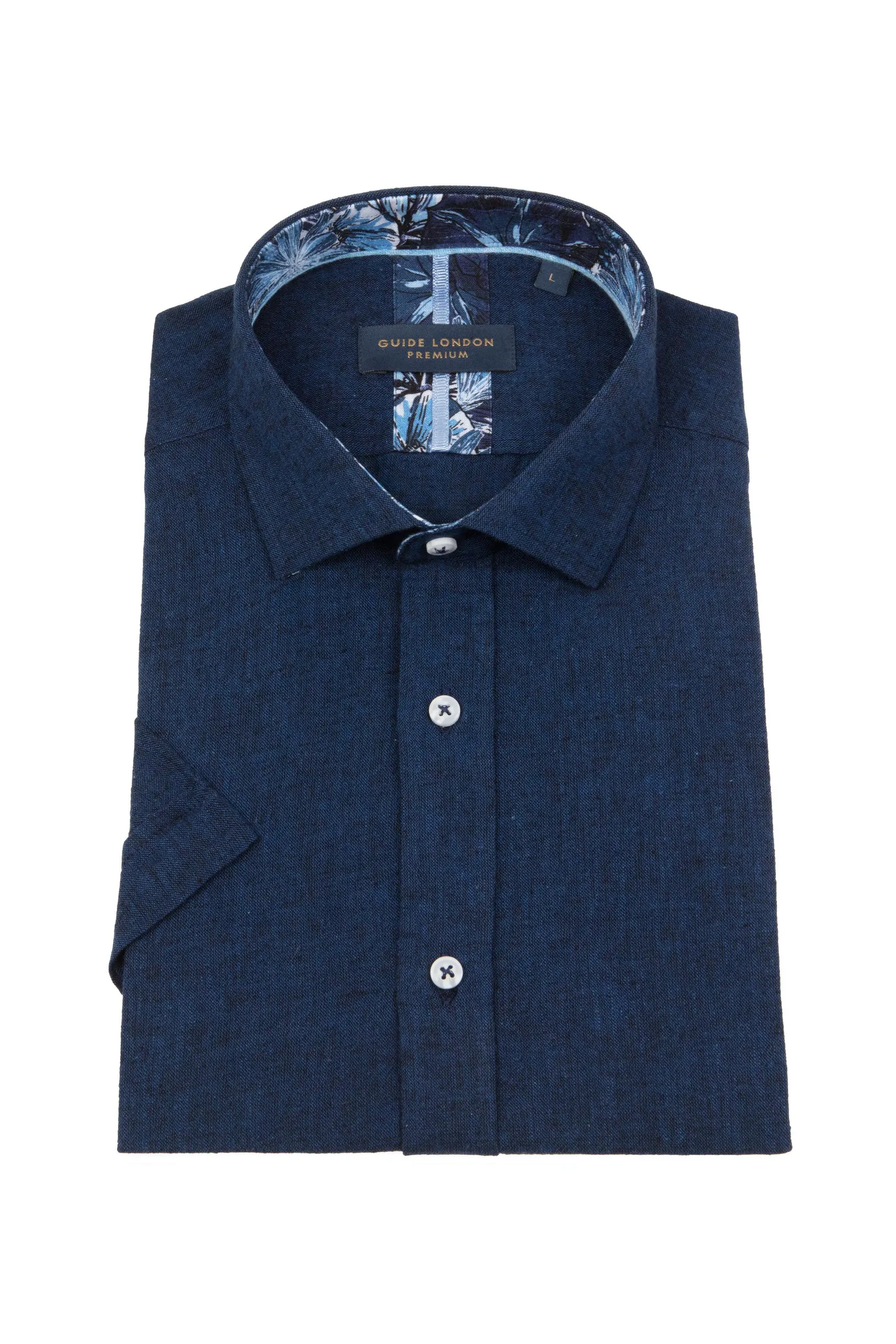 GUIDE LONDON - LINEN S/S SHIRT - HS2722