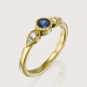 Heleni Ring Sapphire & Diamonds