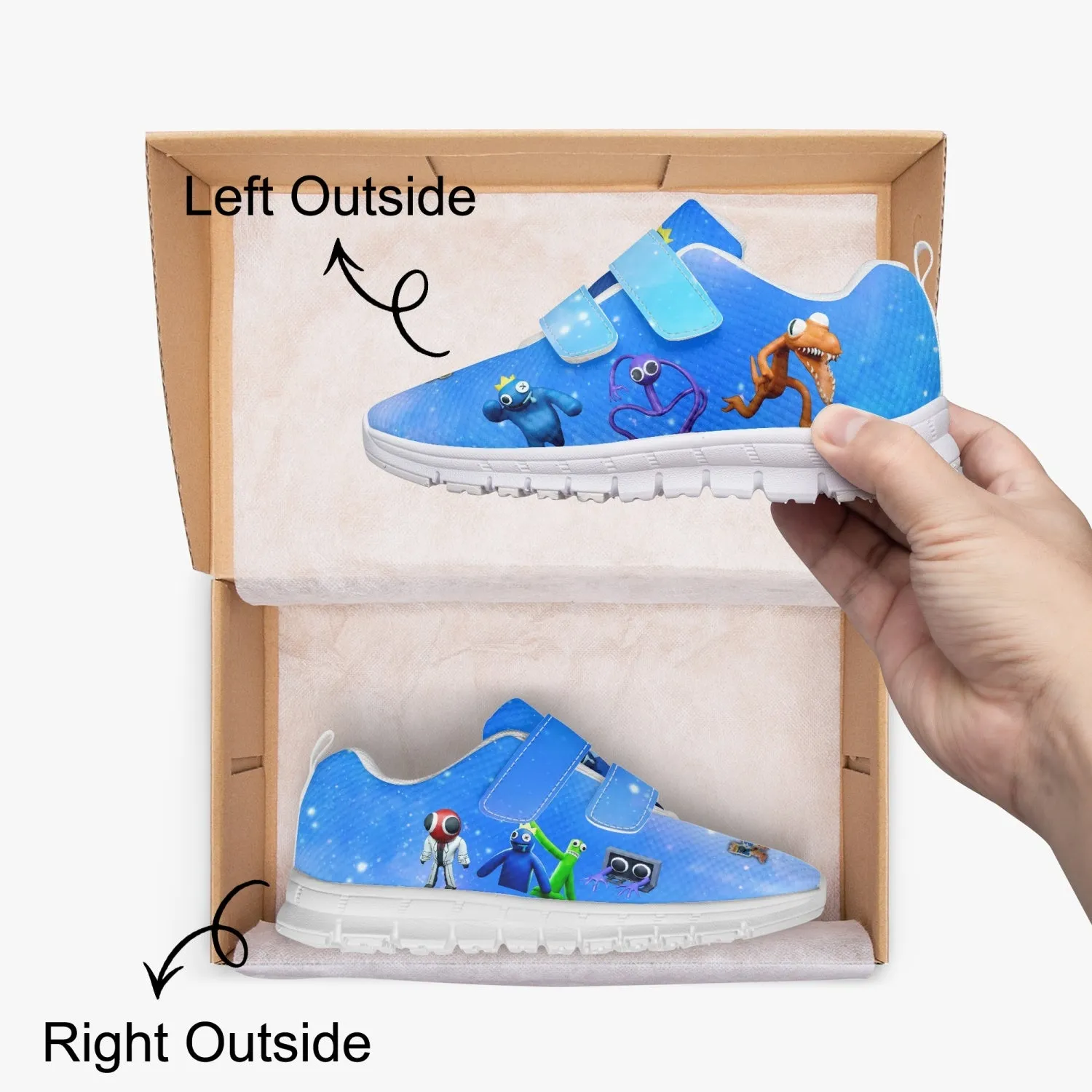 Kids Rainbow Friends Velcro Shoes