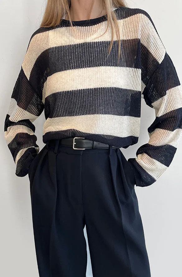 LIGHT SWEATER WITH STRIPES