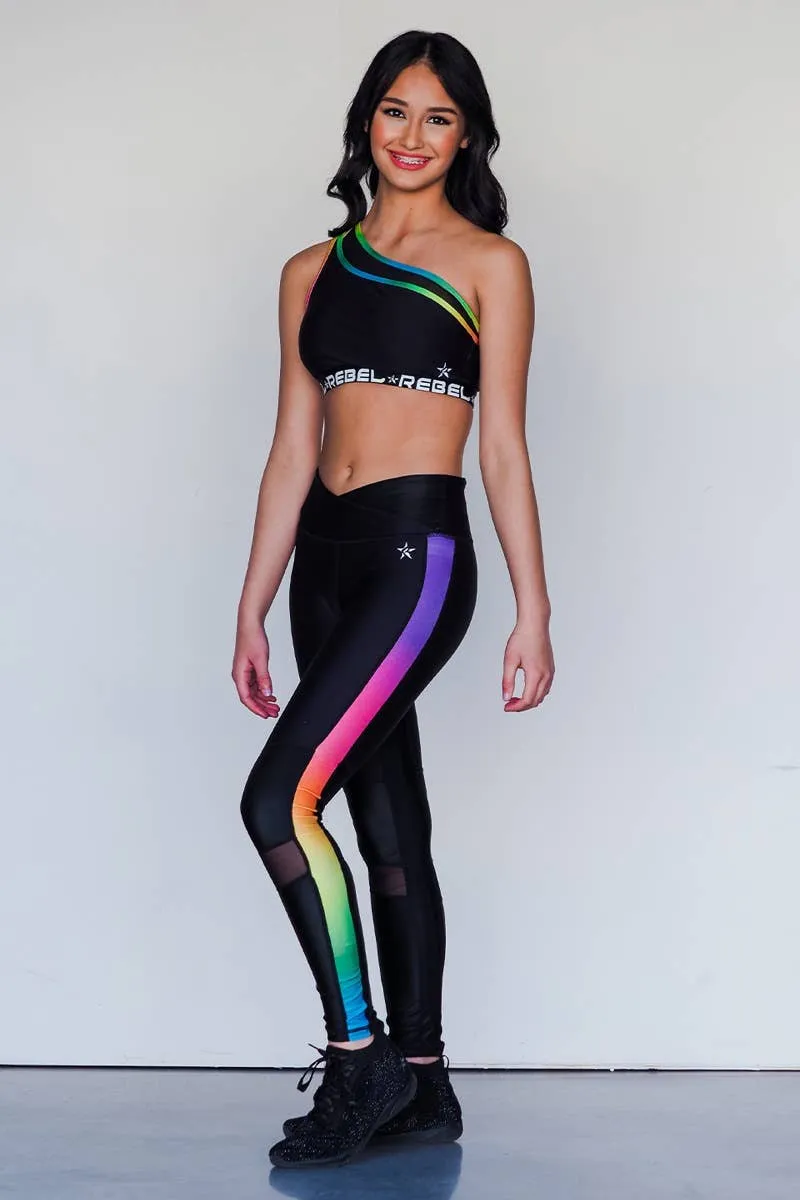 LuxWaist Legging in Rainbow