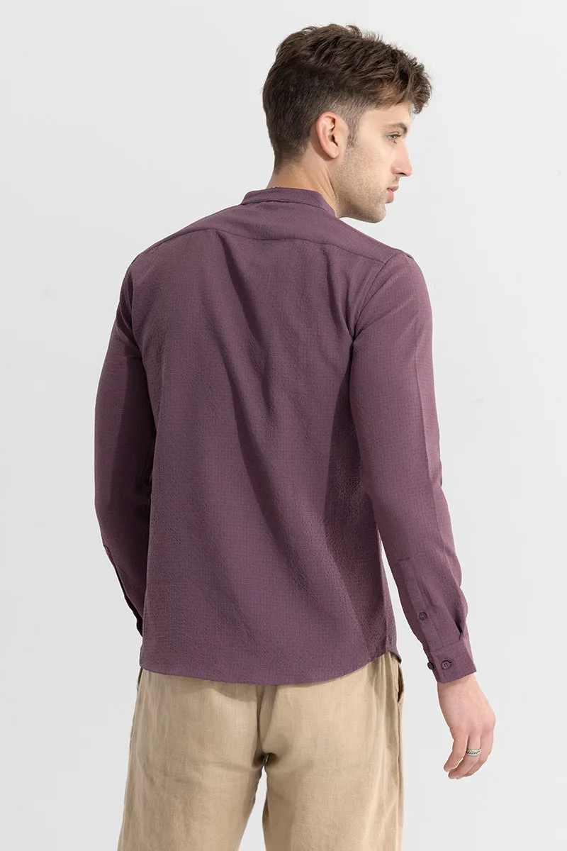 Mandarin Neckline Mauve Shirt