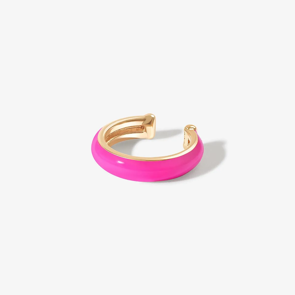 Oakes neon pink enamel ear cuff