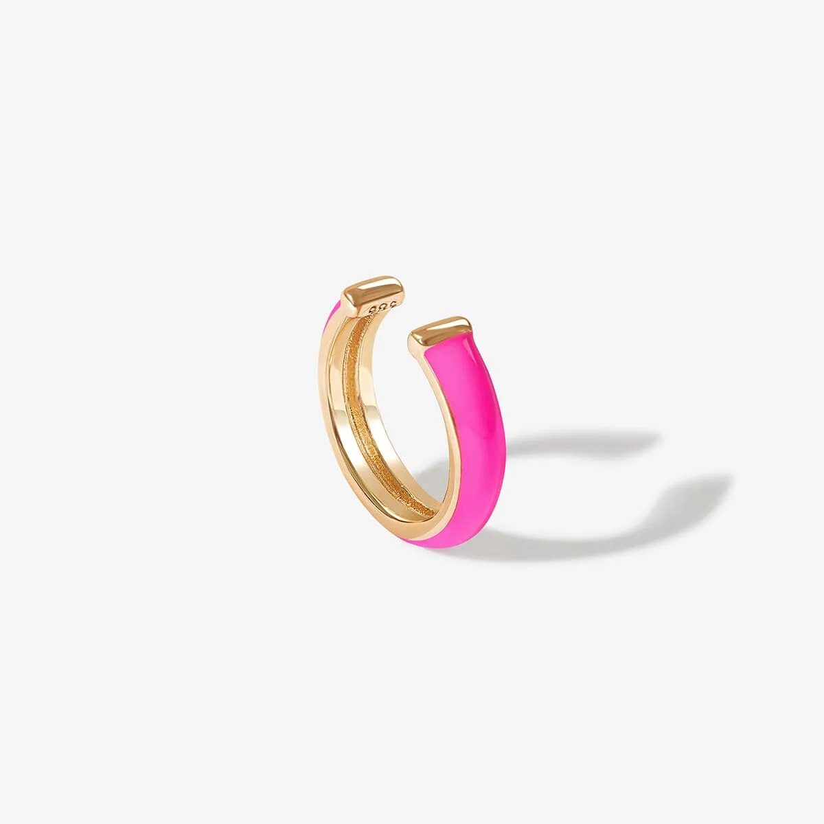 Oakes neon pink enamel ear cuff