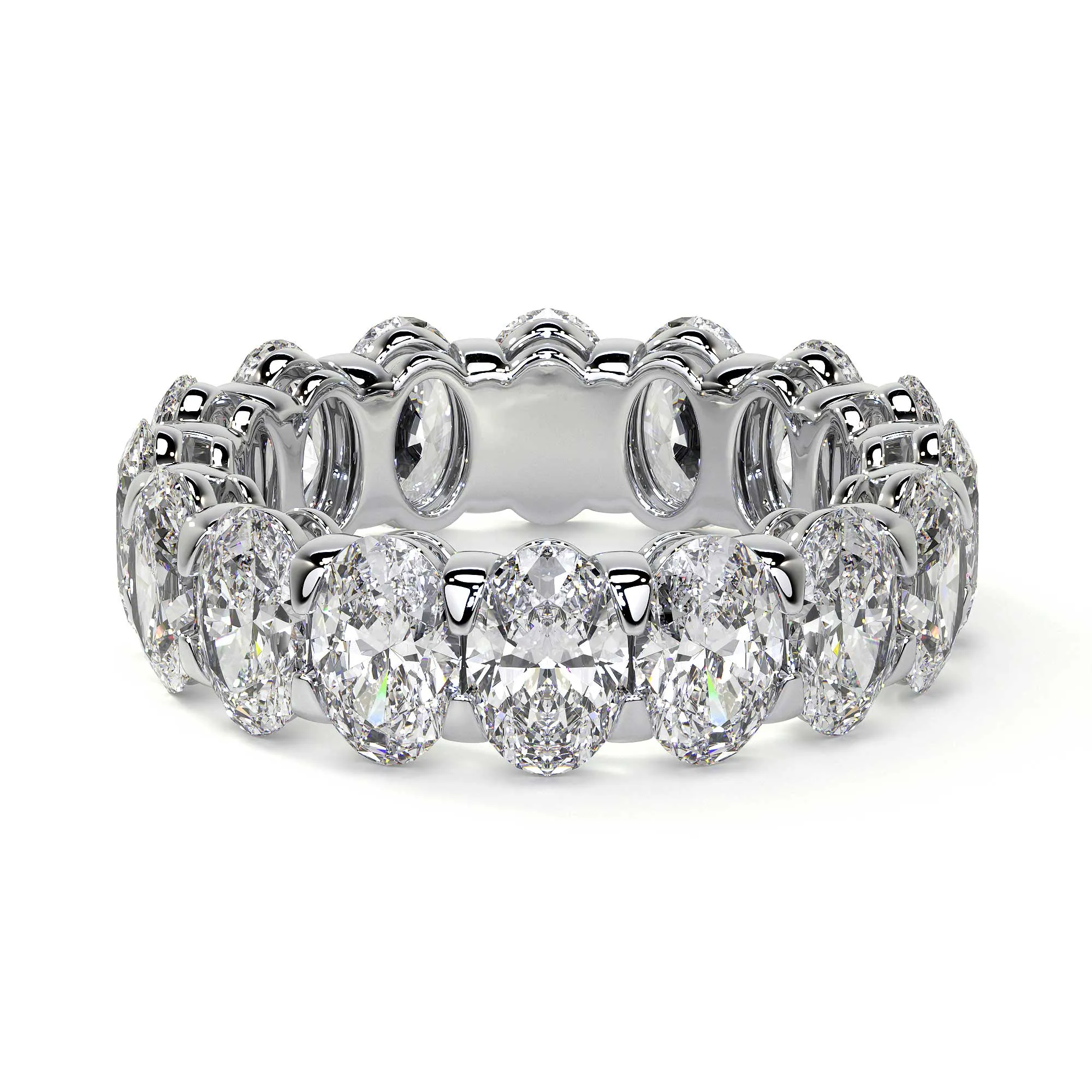 Oval Cut Diamond Eternity Band, 0.25 CT Each