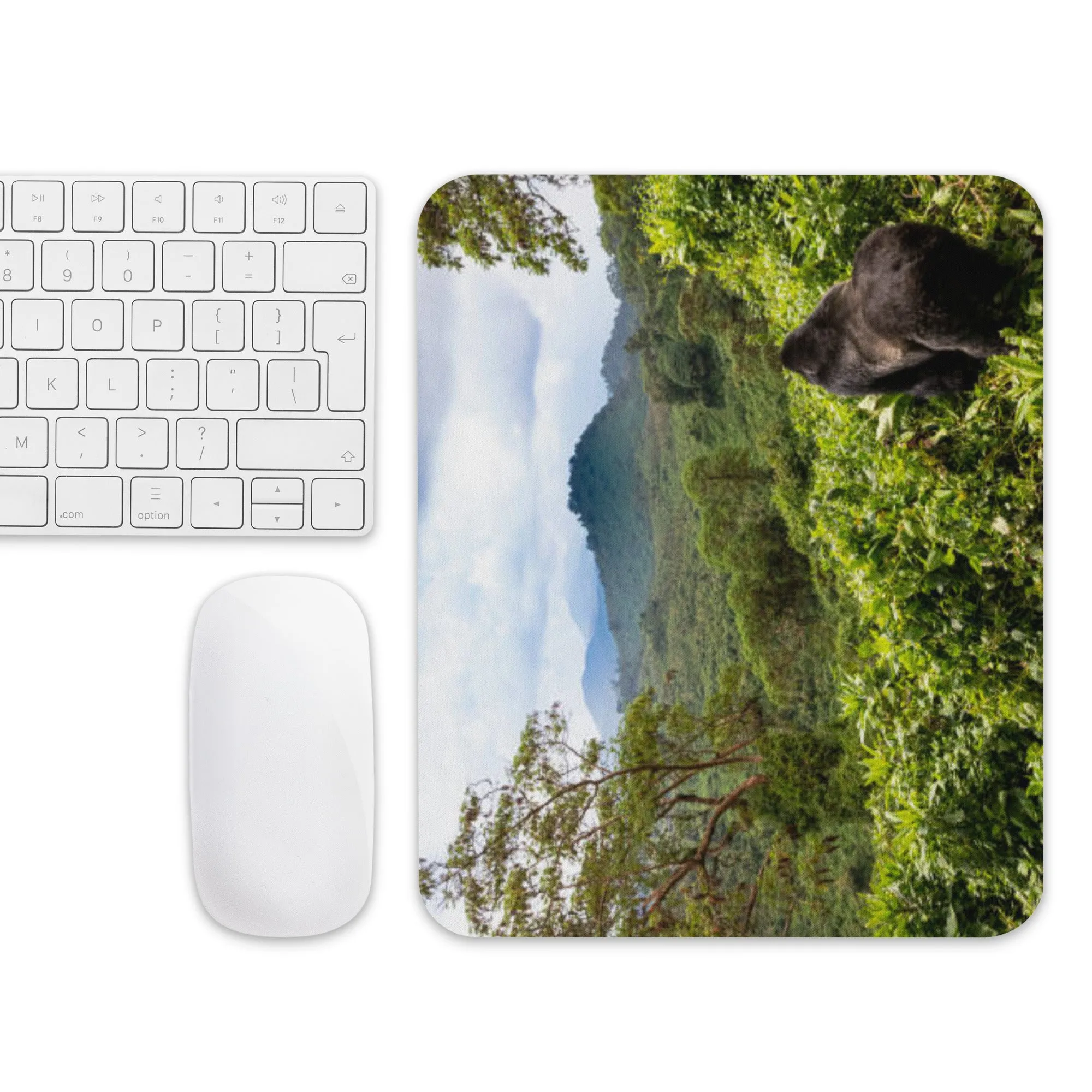 Padded Non-Slip Mousepad - Gorilla Gaze