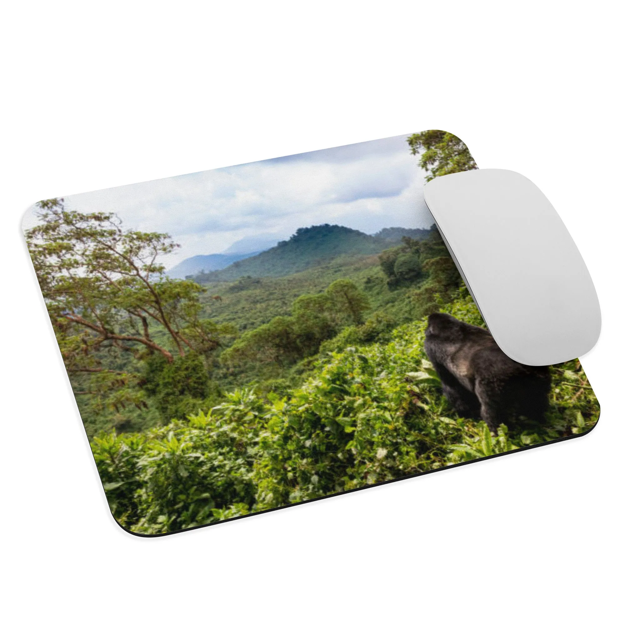 Padded Non-Slip Mousepad - Gorilla Gaze