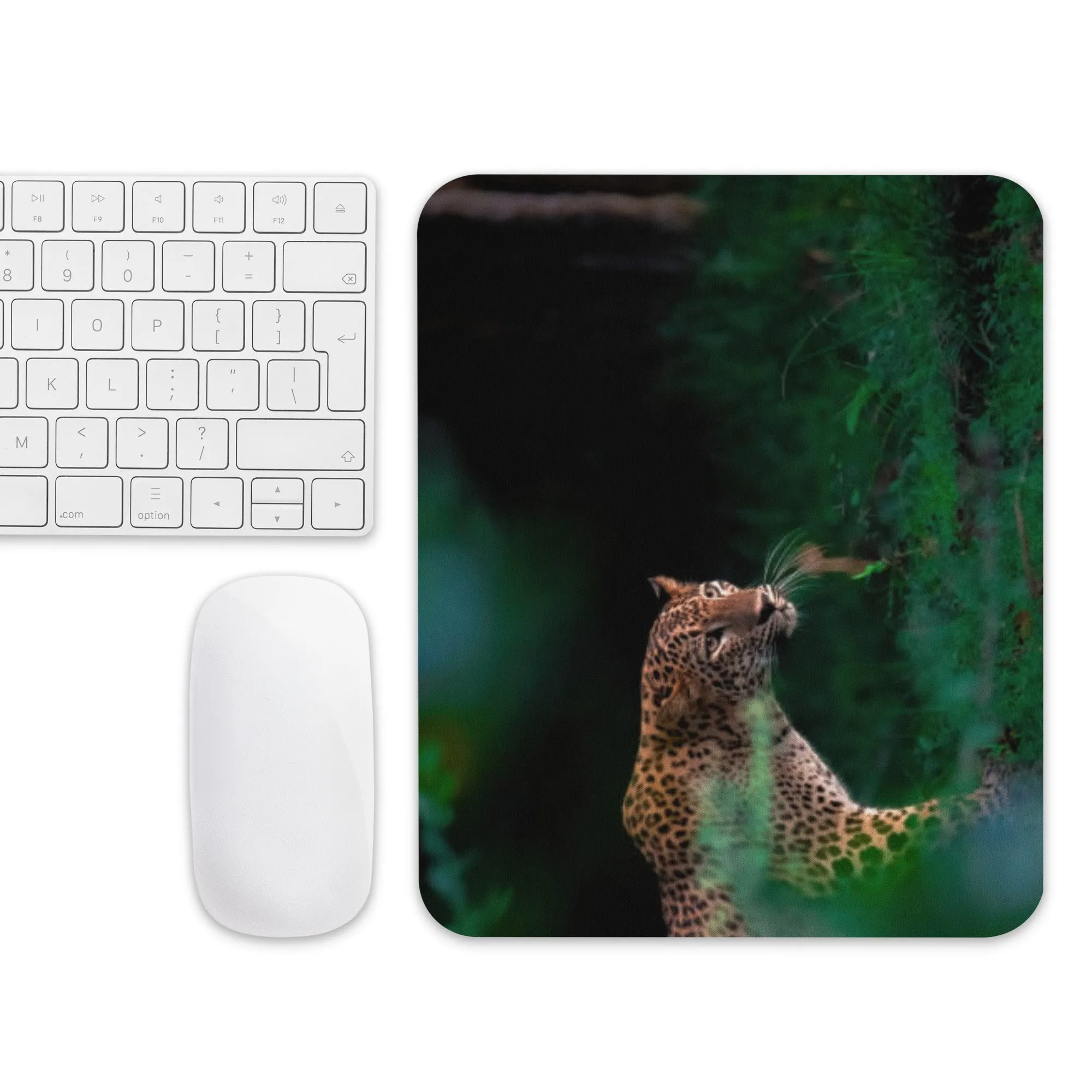 Padded Non-Slip Mousepad - Stalking Leopard