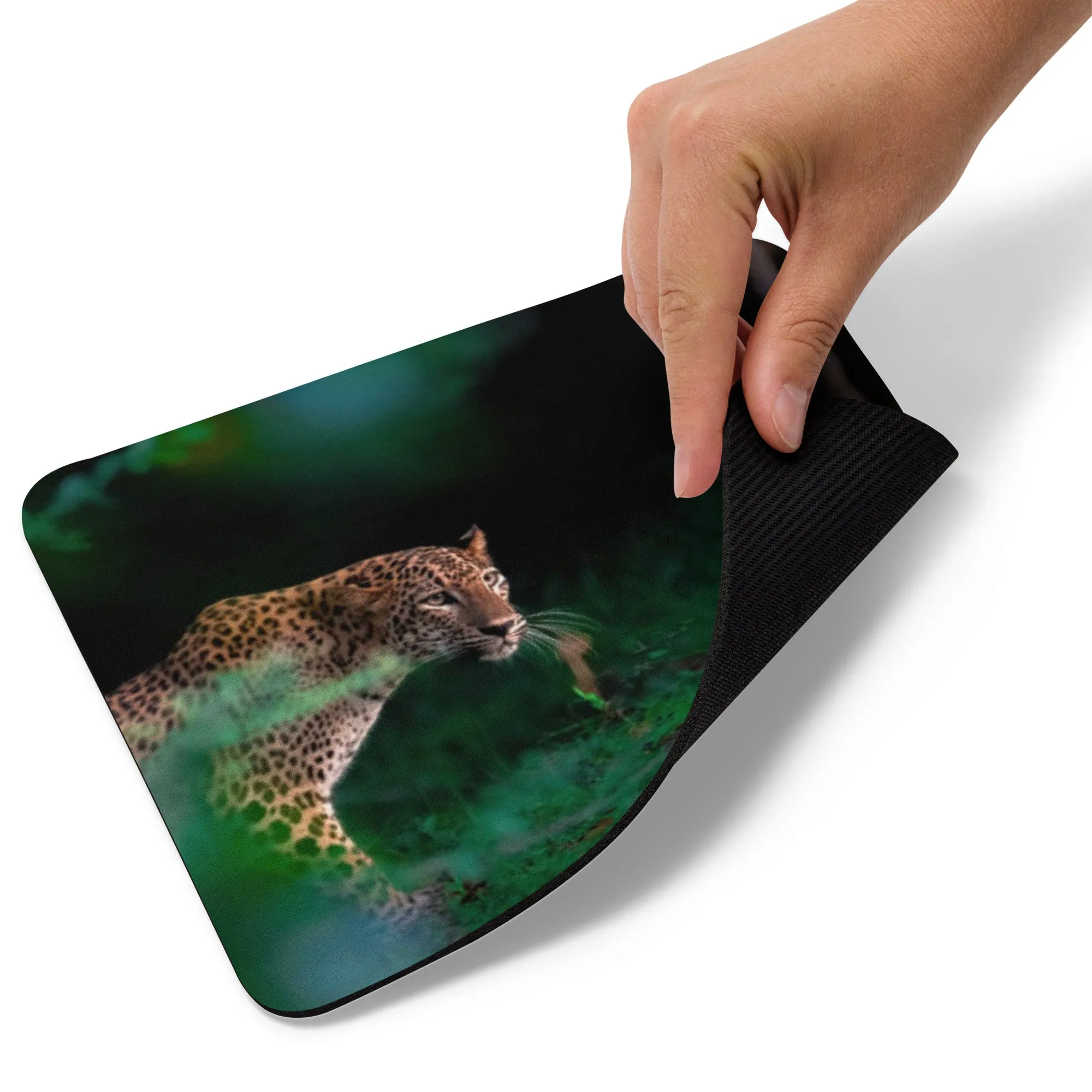 Padded Non-Slip Mousepad - Stalking Leopard