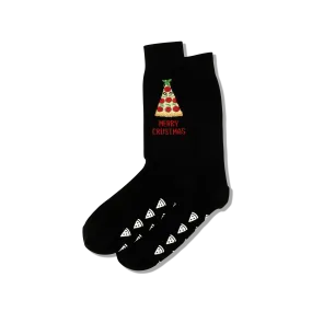 "Merry Crustmas" Cotton Crew  Socks by Hot Sox - Large