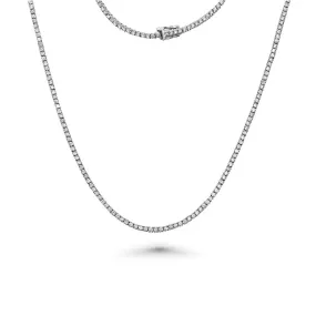 Ready to Ship Diamond Tennis Necklace (7.50 ct.) 2.2 mm 4-Prongs Setting in 14K Gold