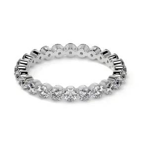 Round Stackable Eternity Diamond Ring, 0.9 CT