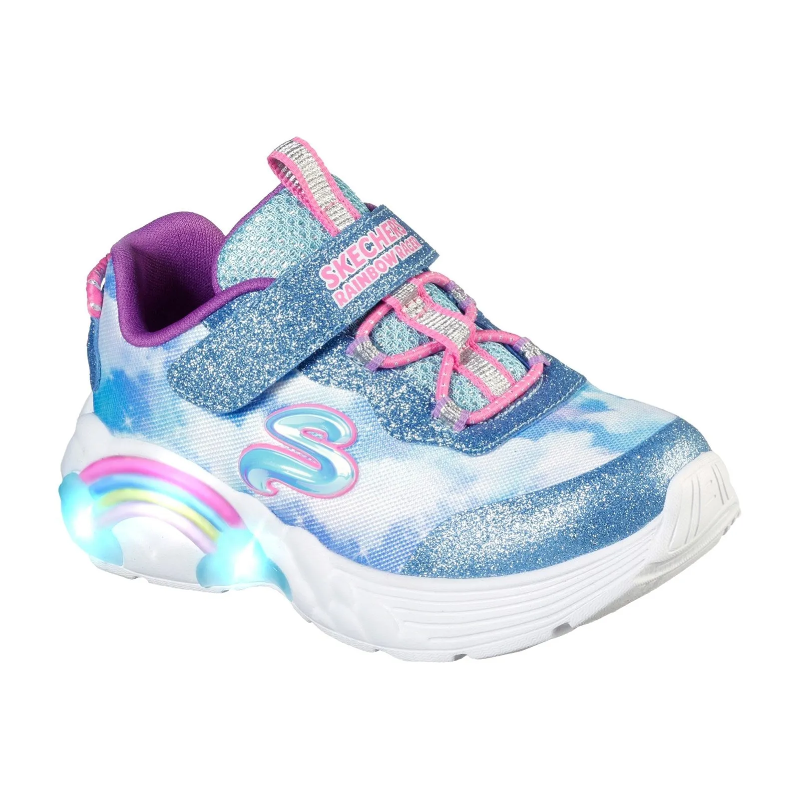 Skechers 302300N S Lights Rainbow Racers Blue