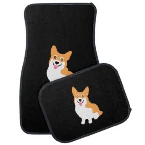 Smiling Corgi Car Mats