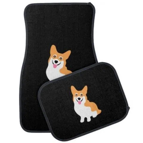 Smiling Corgi Car Mats