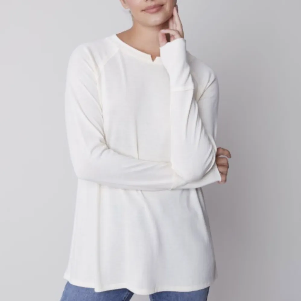 Soft Jersey Raglan Long Sleeve - Ecru