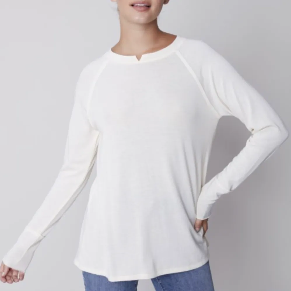 Soft Jersey Raglan Long Sleeve - Ecru