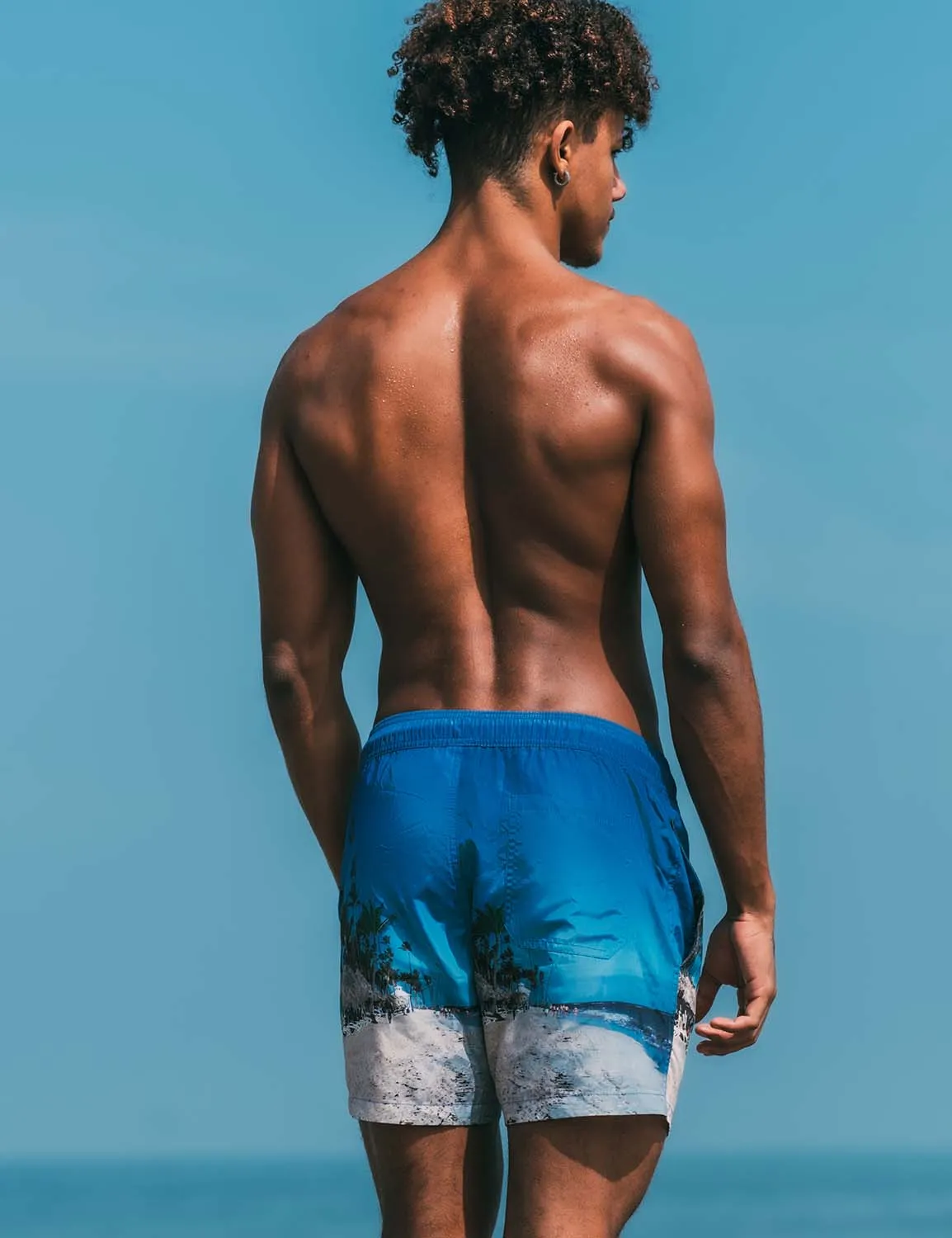 Swim Shorts 231301 with Quick-Dry in Blue Ocean