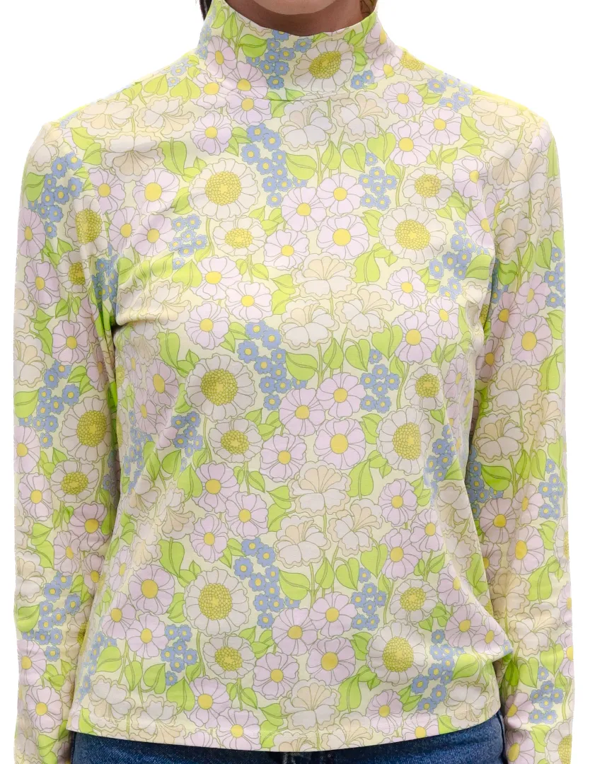 Women Light Green Floral Print Top