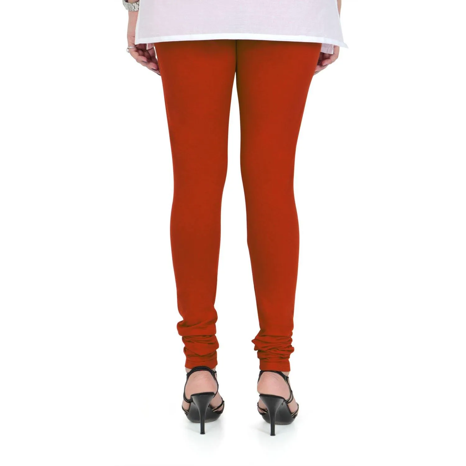 Women's Cotton Churidar leggings (Free Size) - Scarlet Red