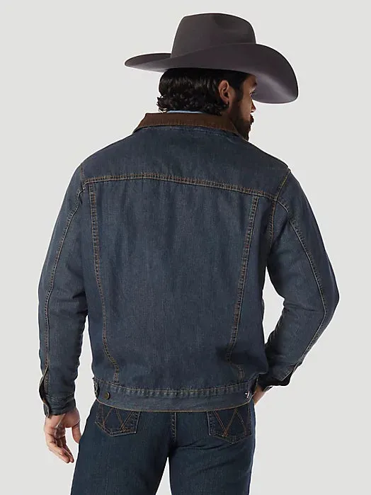 WRANGLER® BLANKET LINED DENIM JACKET IN RUSTIC COLOR