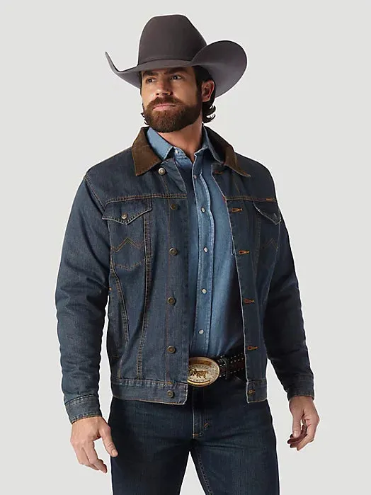 WRANGLER® BLANKET LINED DENIM JACKET IN RUSTIC COLOR